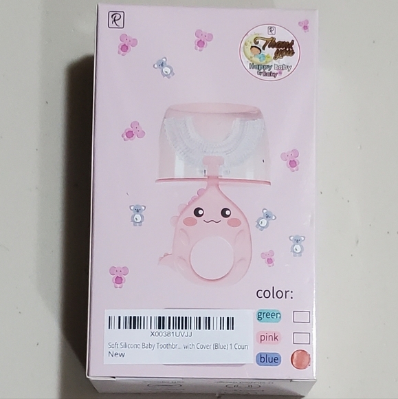 Toothbrush, Silicone Soft Bristled Brush with Cover for Kids 2-6 Years - Picture 2 of 4